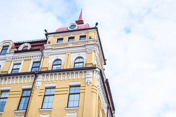 Fototapeta premium the roof of an old house
