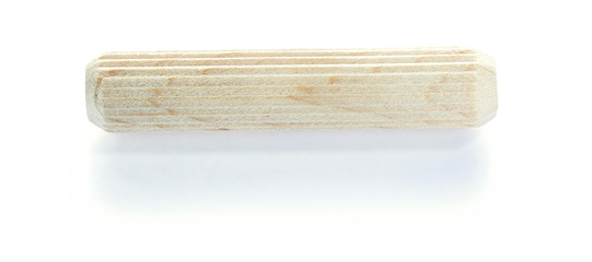 Wooden dowel isolated on white