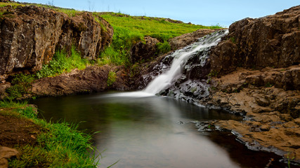 Small waterfall at North Table Mountain Ecological Preserve in Oroville, California, USA