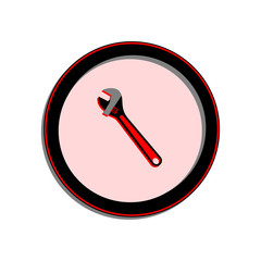 Wrench icon. Vector Illustration