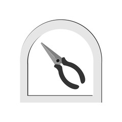Pliers icon. Vector Illustration