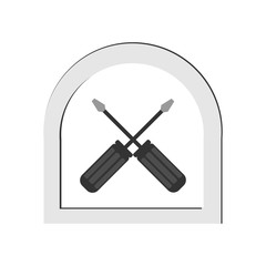 Screwdriver icon. Vector Illustration