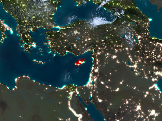 Night view of Cyprus