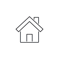 Fototapeta na wymiar House icon, Vector flat design line symbol. Home sign isolated on white