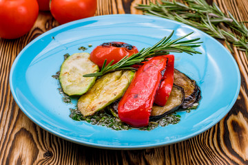 grilled vegetables on a plate