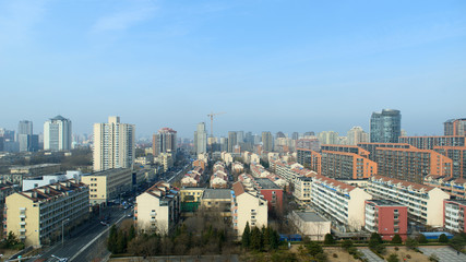 Fototapeta na wymiar City landscape view of Beichen, Beijing China