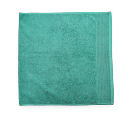 Clean soft towel on white background