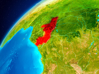 Congo on Earth from space
