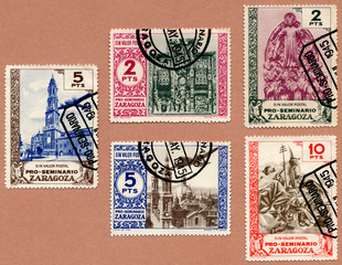 Collection of Zaragoza Charity Stamps (not for postage)