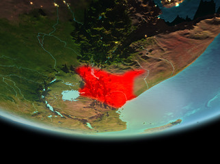 Kenya at night on Earth