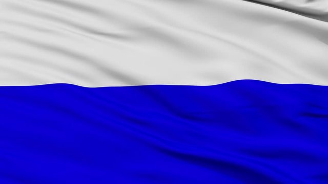 Mlada Boleslav closeup flag, city of Czech Republic, realistic animation seamless loop - 10 seconds long