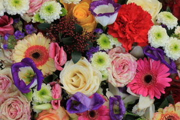 Colorful wedding flowers