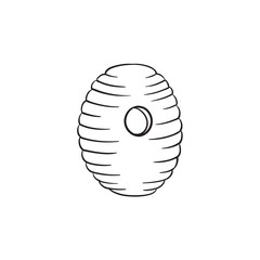 Bee hive hand drawn outline doodle icon