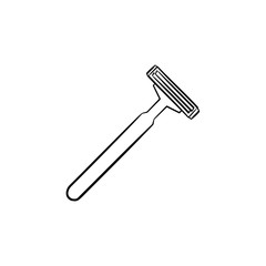 Razor hand drawn outline doodle icon. Shaver vector sketch illustration for print, web, mobile and infographics isolated on white background.