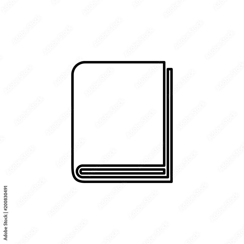 Poster book icon. element of knowledge for mobile concept and web apps. thin line icon for website design a