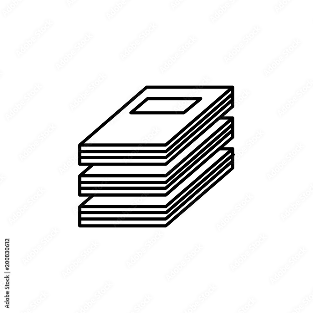 Poster a stack of magazines icon. element of knowledge for mobile concept and web apps. thin line icon for 