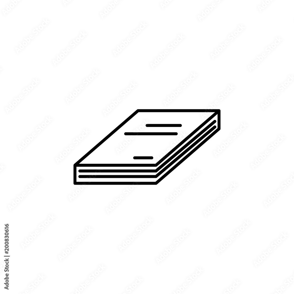 Poster book icon. element of knowledge for mobile concept and web apps. thin line icon for website design a