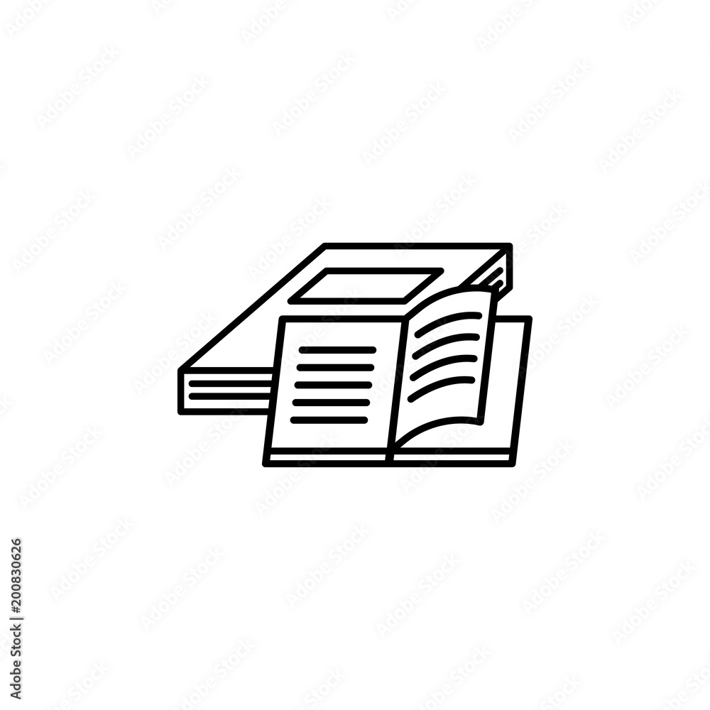 Poster books icon. element of knowledge for mobile concept and web apps. thin line icon for website design 