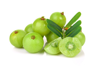 Indian gooseberry isolated on white background