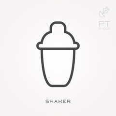 Line icon shaker