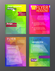 Vector Brochure Flyer Design Layout Templates. Abstract