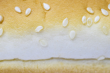 bread with white sesame texture background