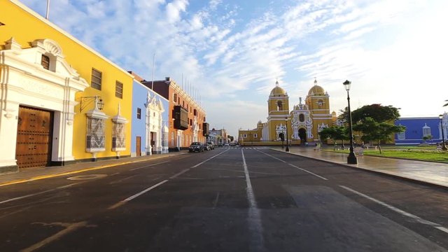 City streets in Trujillo, Peru