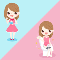 woman with gastrointestinal health