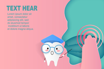 cute cartoon tooth concept