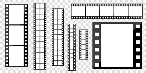 Set of film frame, vector illustration