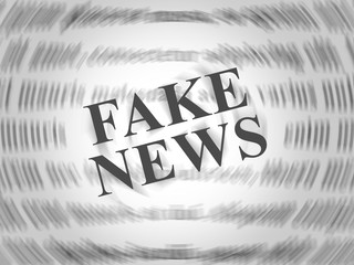 Fake News Words On Blur 3d Illustration
