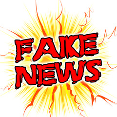 Fake News Cartoon Message With Ribbons 3d Illustration