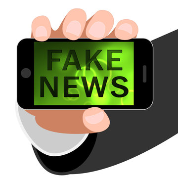 Fake News Or Alternate Facts Phone 3d Illustration