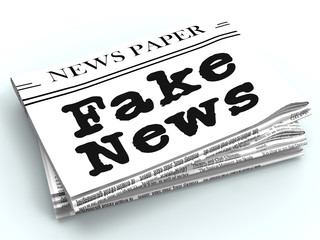 Fake News Headline On Newspaper 3d Illustration