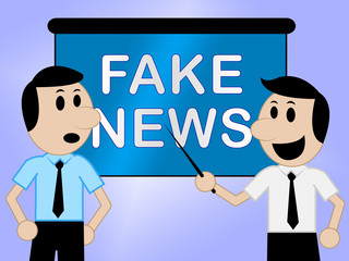 Fake News Discussion With Two Men 3d Illustration