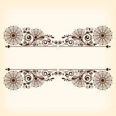 vector vintage floral  background with decorative flowers for design