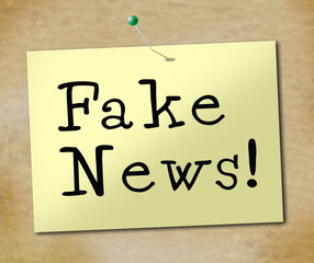 Fake News Note Means Misinformation 3d Illustration