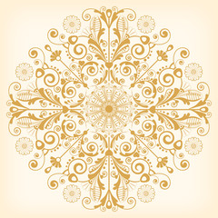 vector vintage floral  background with decorative flowers for design