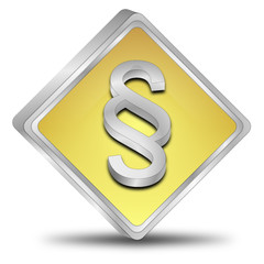 Law paragraph button - 3D illustration