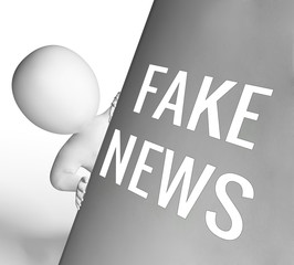Fake News Character And Message 3d Illustration