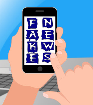 Fake News Message On A Mobile Phone 3d Illustration