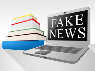 Fake News Message On A Laptop 3d Illustration