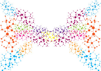 Abstract vector mesh color  technology background. illustration vector design