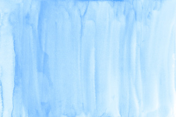 Winter blue watercolor background on paper texture can use as template for design