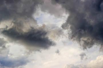 Fototapeta na wymiar Sky with cirrocumulus and storm clouds