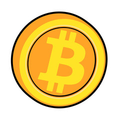 Bitcoin, crypto currency, blockchain Golden Coin