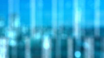 Abstract blue glass blur background from building