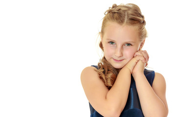 Obraz premium Portrait of a little girl close-up.