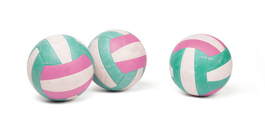 Old used volleyball