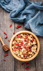 Muesli with goji berries
